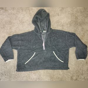 Wild Fable Half-Zip Cropped Sherpa Hoodie